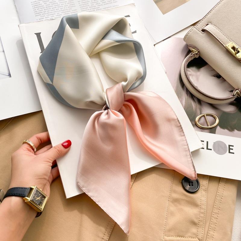 Silk scarf women's neck new scarf with coat 70 small square scarf scarf mother high-end scarf