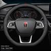 Ultra-thin, Genuine Leather Steering Wheel Cover for Hongqi H5/H7/H9/HS7/HS5/E-HS9 - Four Seasons Universal Fit