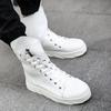 New Boots Men British Style White High Top Sneakers Shoes For Men Punk Ankle Boots Fashion  Motorcycle Boots Vulcanized Shoes