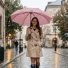 8-Rib Manual Folding Umbrella U-Shaped Handle Sun Umbrella Stylish UV Protection Umbrella  Summer