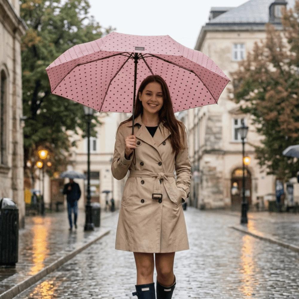 8-Rib Manual Folding Umbrella U-Shaped Handle Sun Umbrella Stylish UV Protection Umbrella Summer