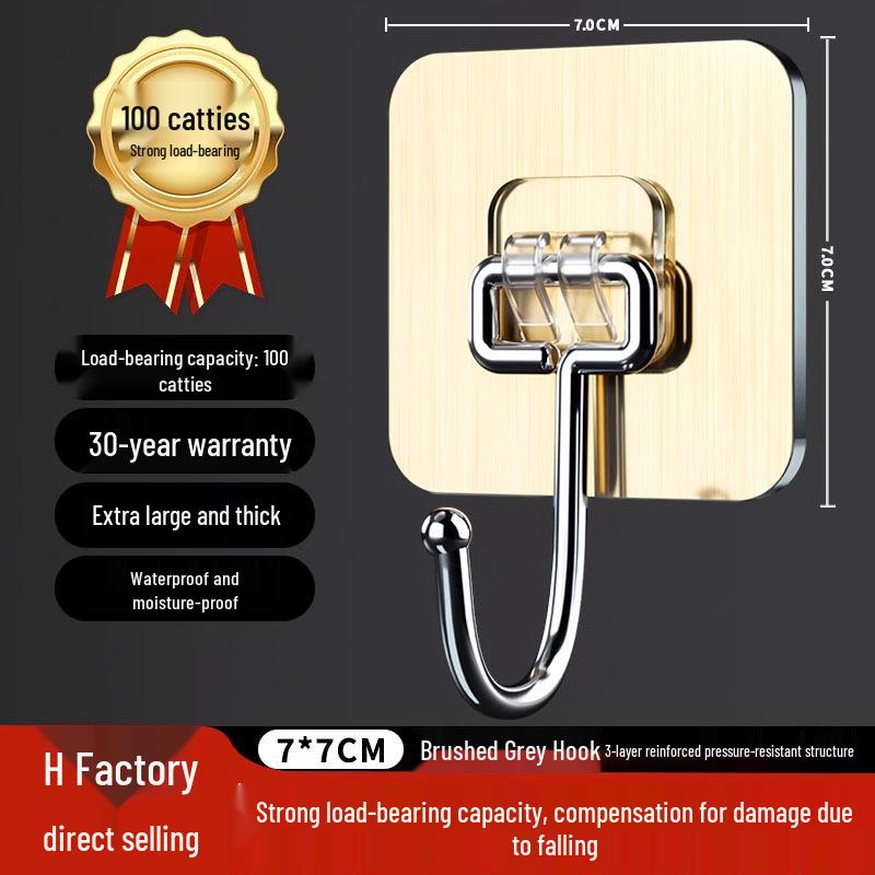 Transparent Traceless Adhesive Hook for Bathroom & Kitchen - Strong Load-Bearing, Punch-Free Fastener