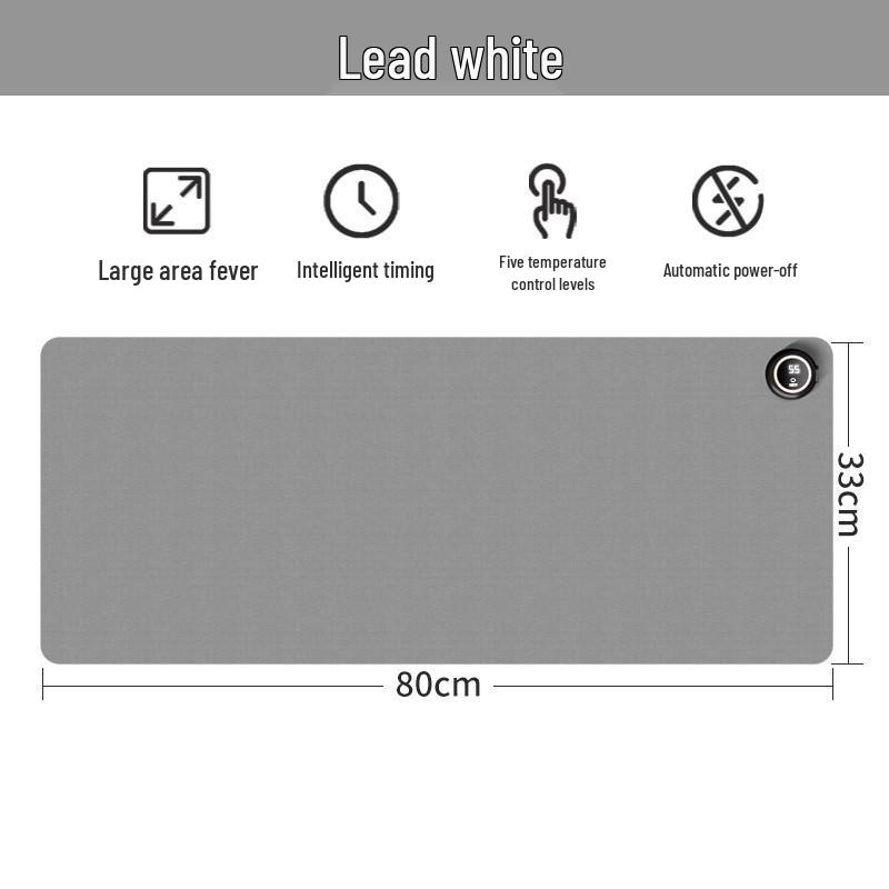 Five-Speed Waterproof Heated Desk Mouse Pad with Digital Display Temperature Control