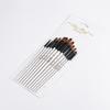 12 Pcs Nylon Hair Watercolor Brush Set Wooden Handle for DIY Oil Acrylic Painting Art Supplies