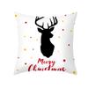 Nordic Christmas Cartoon Reindeer Digital Printing Short Plush Pillow Covers For Car Sofa Office Cushion Cover Home Goods
