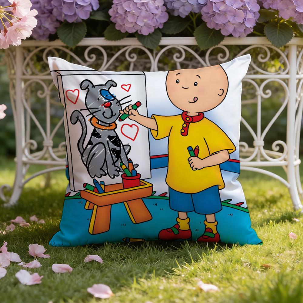 Anime C-Caillou Cushion Cover Home & Car Dual-Scene Pillow Cover: Reversible for Premium Comfort