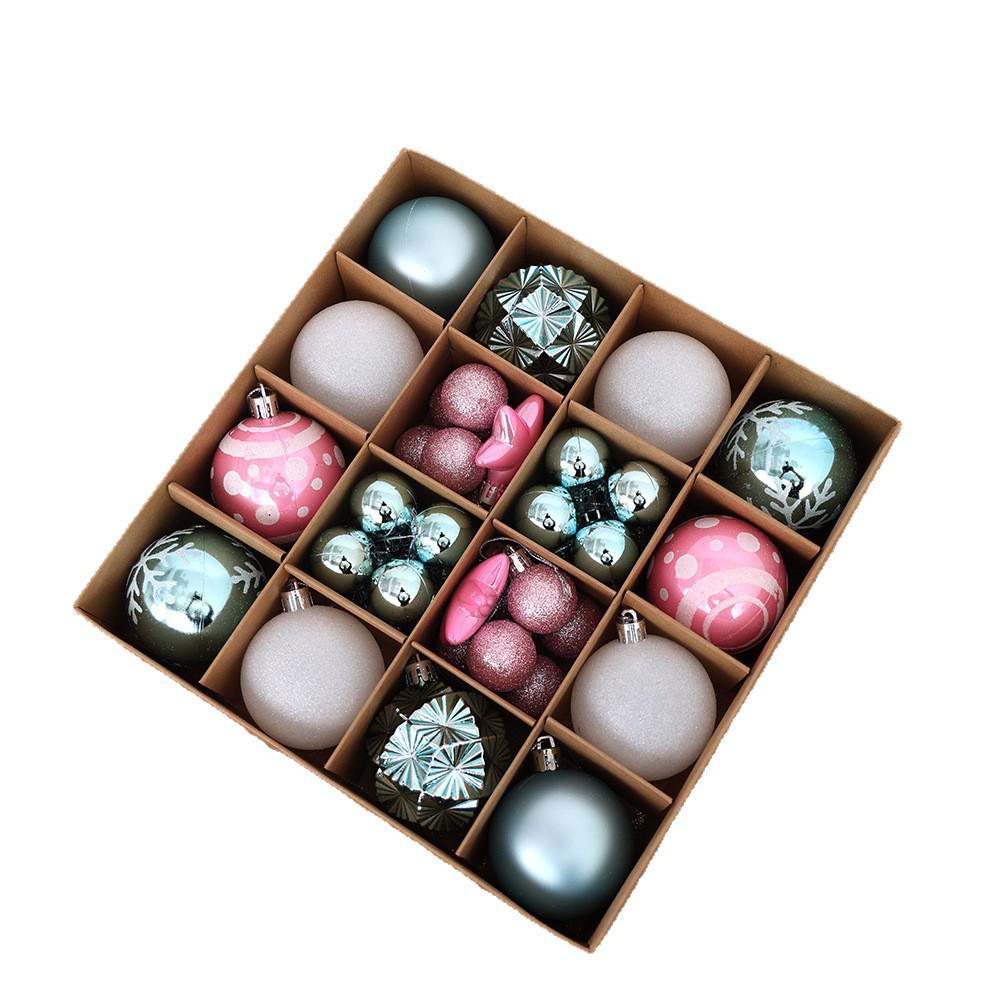 Painted Christmas Ball Gift Box Set - Festive Tree Ornaments & Party Decorations