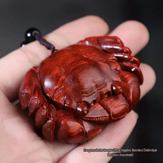 Red Sandalwood Qilin Pixiu Handheld Pendant Ornament