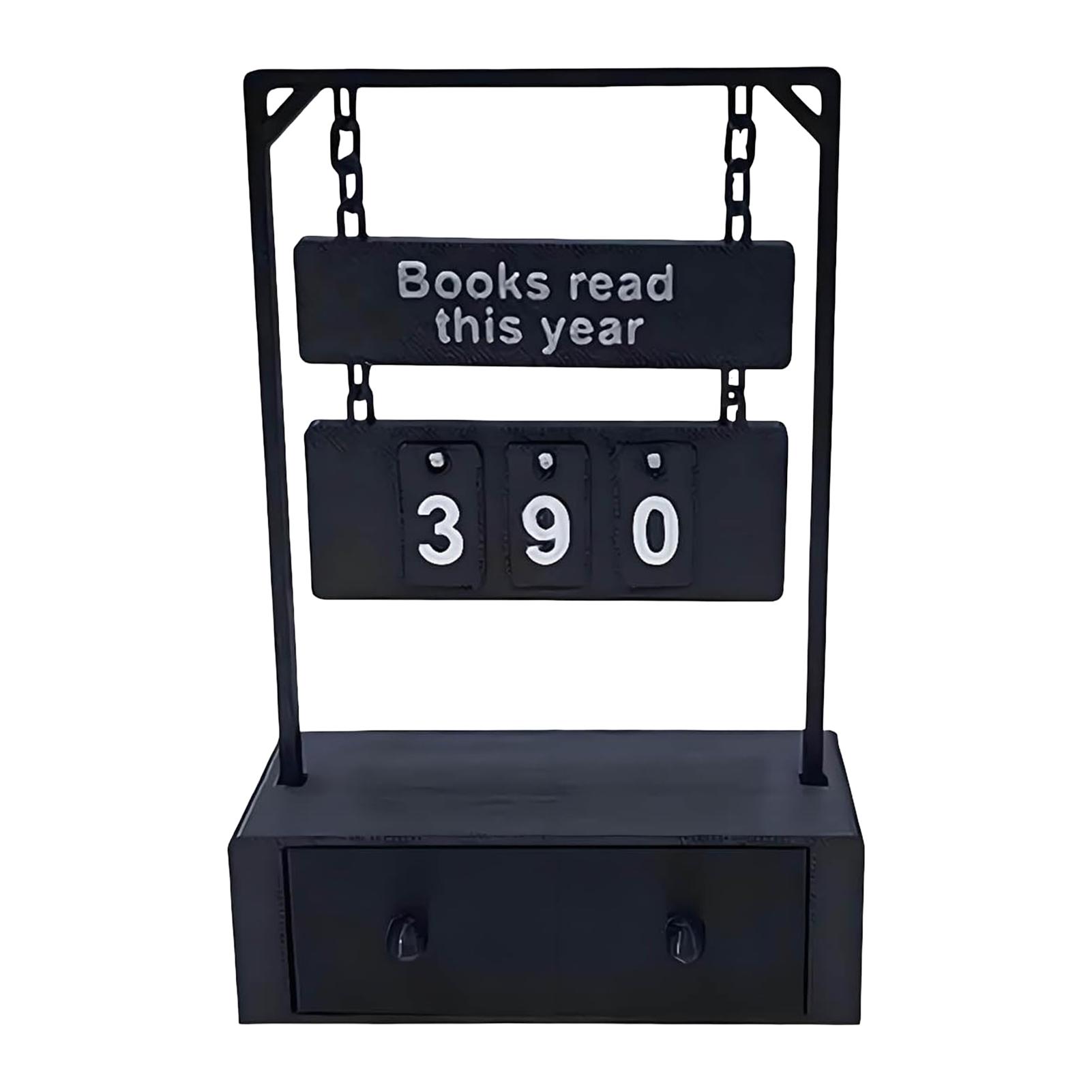 

Hanging Book Counter with 30 Number Tags Plastic Book Counter Library Management Tool for Shelf Organization чорний