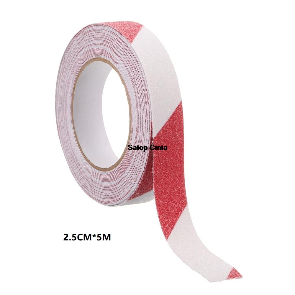 

2.5cm/5cm/10cm*5M Red-Yellow Twill Anti Slip Tapes Non-Skid Treads Waterproof Sticker Adhesive Non-Slip Strips For Stair Walkway