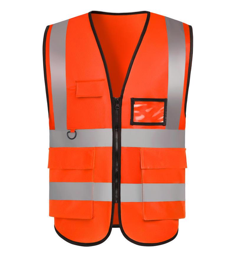 Custom Reflective Safety Vest with Logo for Nighttime Construction and Sanitation Workers
