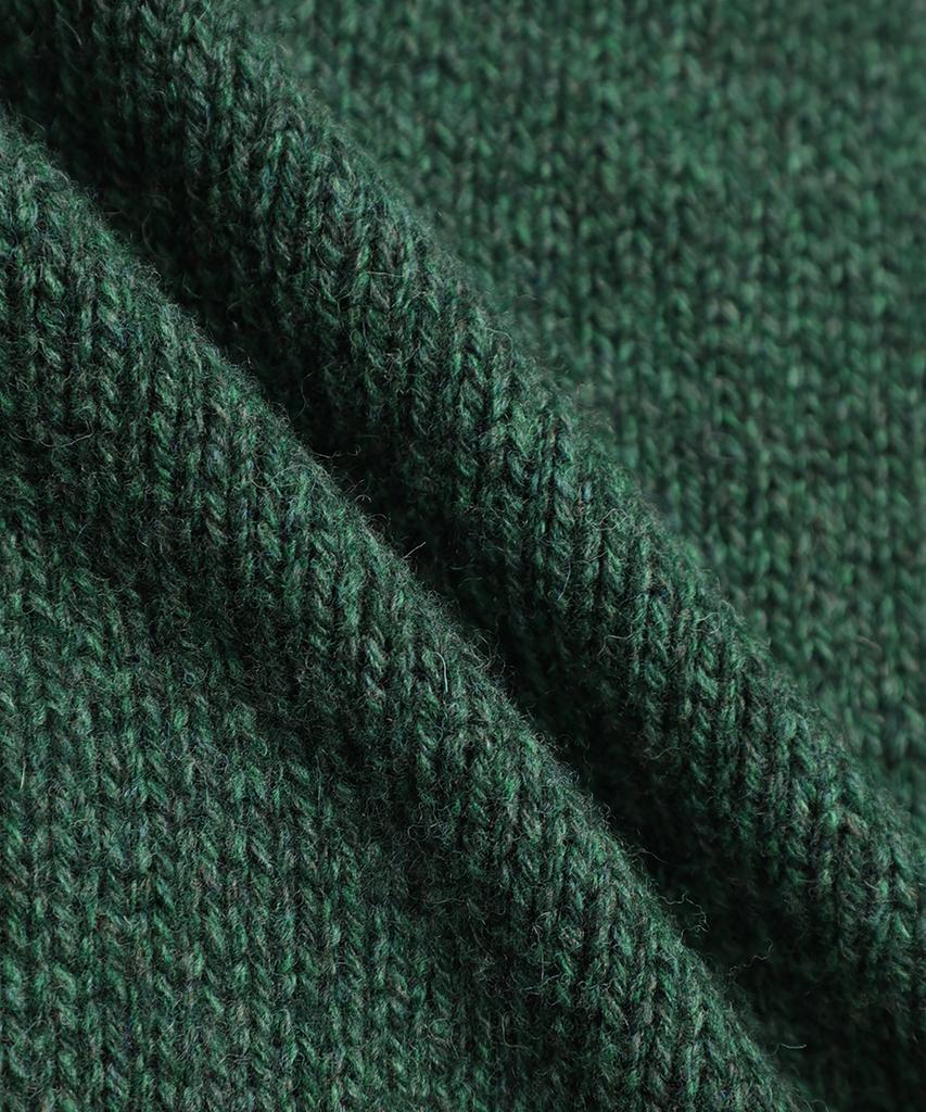 BROOKS BROTHERS Archive Wool Ski Cowichan Full-Zip Sweater (Green) (Bbwwmm3881Jew)