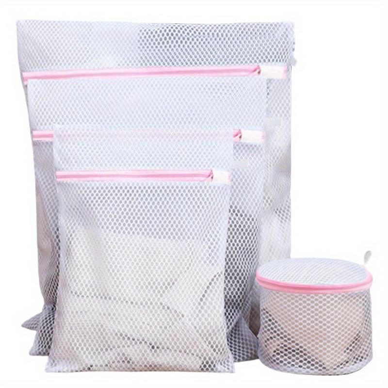 4pcs Mesh Laundry Bags Set with Zippers - Durable Wash Guards for Delicates, Underwear & Clothes - Perfect for Washing Machines, Laundry Bags