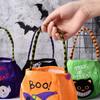Kids Ornament Trick Or Treat Props Halloween Decoration Storage Bucket Gift Basket Candy Bag