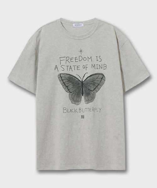 Mimdeowodeulobeu Black Butterfly T-Shirt_Black