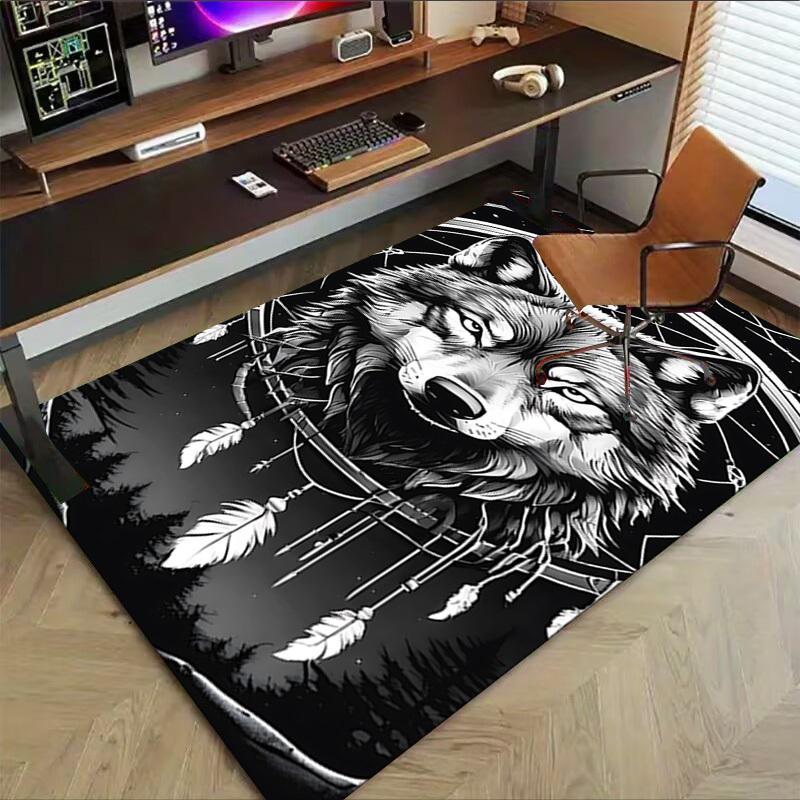 1pc Wolf Dreamcatcher Carpet, Office Rug Outdoor Mat Home Decor Area Carpet Festival