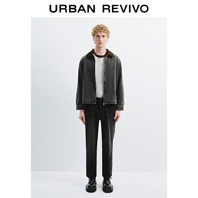 UR Men s Patchwork Washed Denim Jacket L
