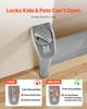 Retractable Baby Gate, Extends to 1430 mm Wide, 795 mm Tall, with Security Lock, Easy to Use, Walk Through Without Tripping, Mesh Dog Gate for Stairs,