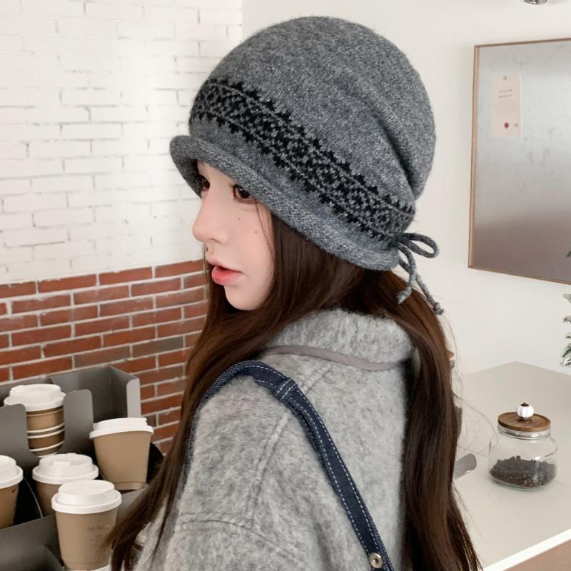 Women S Oversized Slouch Beanie Hat Jacquard Knit Warm Winter Hat