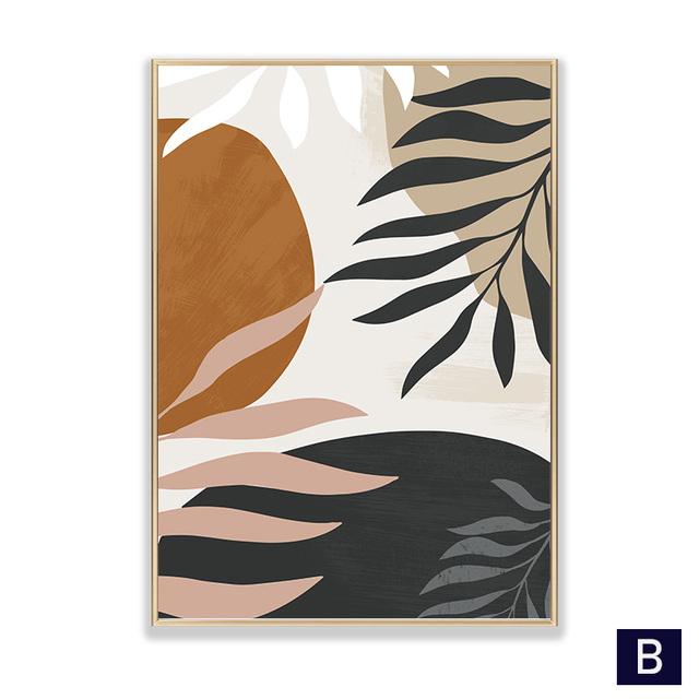 Abstrakte Orange Grüne Pflanze Obst Blatt Nordic Poster Und Drucke Wand Kunst Leinwand Malerei Wand Bilder Für Wohnzimmer Dekor