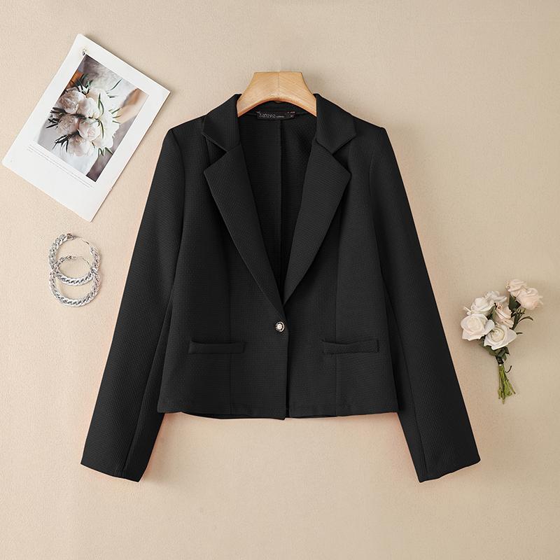 ZANZEA Women Casual Turn Down Collar Long Sleeve Classic Blazer
