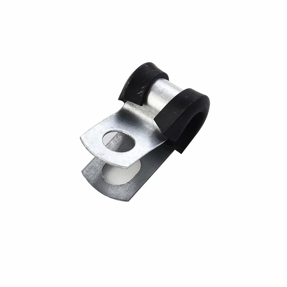 12 Pcs Car P-Clips Hose Fasteners Cable For Mikalor Camper Hydraulic 3/16" Brake Gas Line Pipe Fixing Clamps Accessories