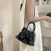 Spring Niche Design Lotus Edge Portable Pleated Bag Soft Messenger Bag Creative Fashion New Shoulder Bag Women