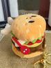 1pc-Burger design, pet teeth grinding, squeaking plush toys, durable dog chew toys, interactive products