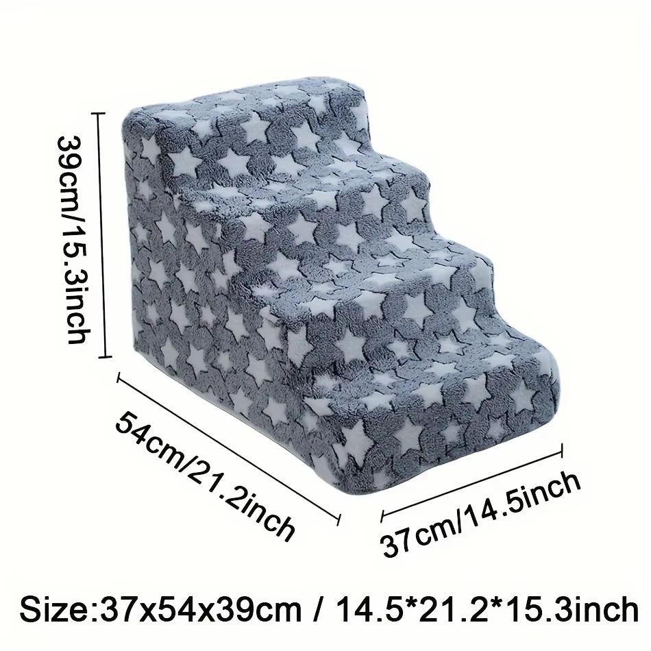 3/4 Pet Steps Foam Dog Secure Stairs Ramps Non-Slip Pet Star Steps for Protect Older Dog Pet with Joint Pain Sofa Bed Ladde Gift