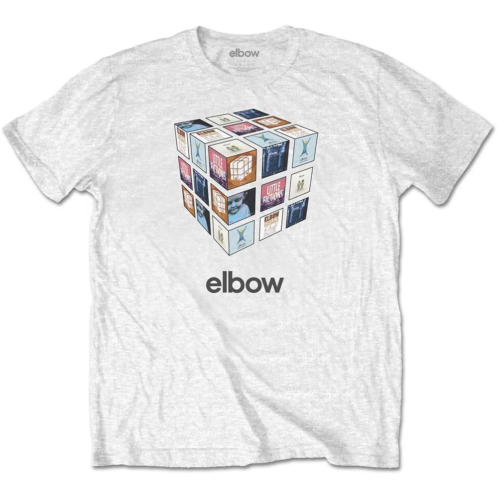 Elbow White Best Of Greatest Hits Authorized Mens T-Shirt S