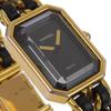 Chanel Premiere L Watches H0001 Black blackDial Plated Gold/leather Quartz Analog Display Women Used