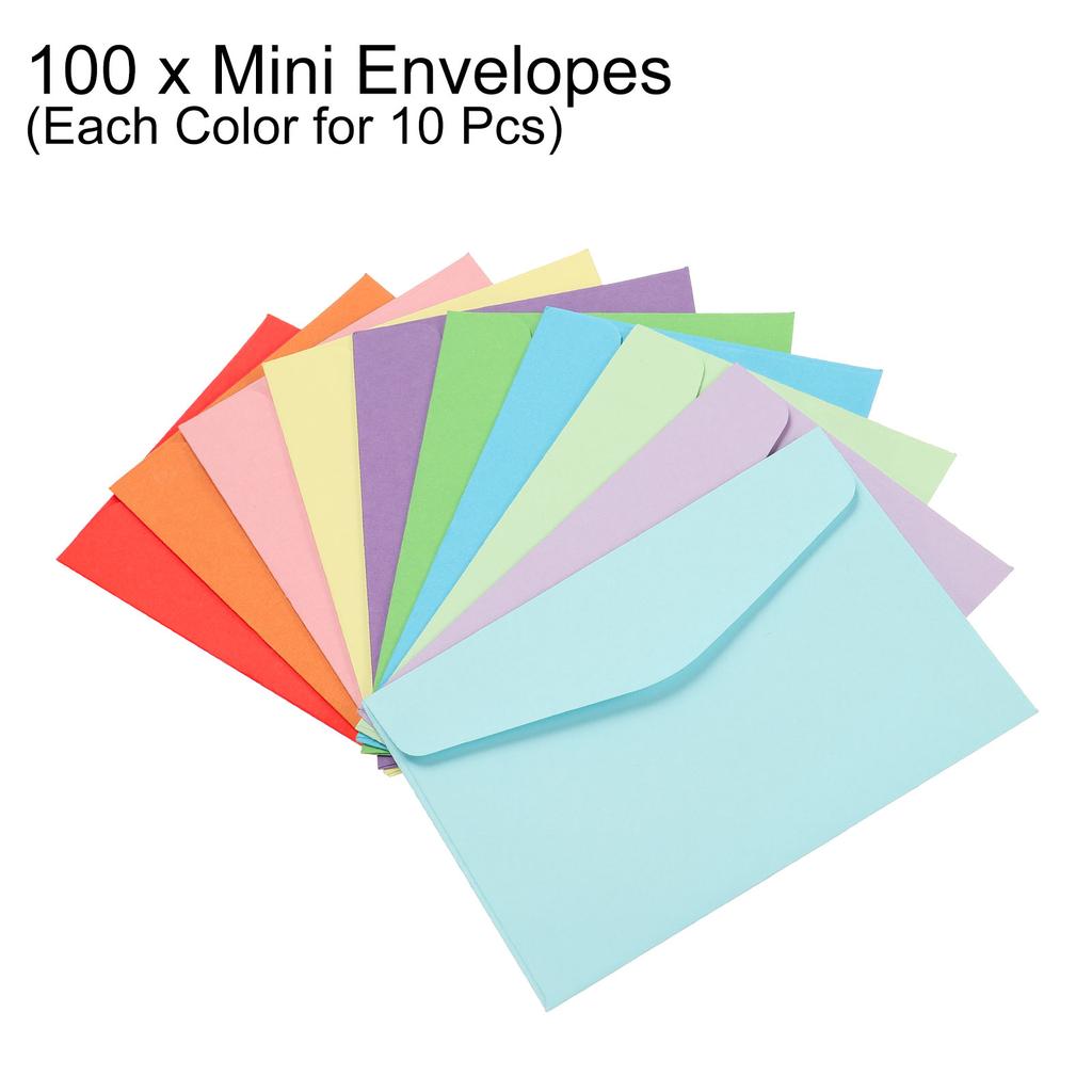 100Pcs 11.5x8.2cm Colorful DIY Multifunction Envelope Blank Mini Paper Envelopes Wedding Party Invitation Greeting Cards Gift
