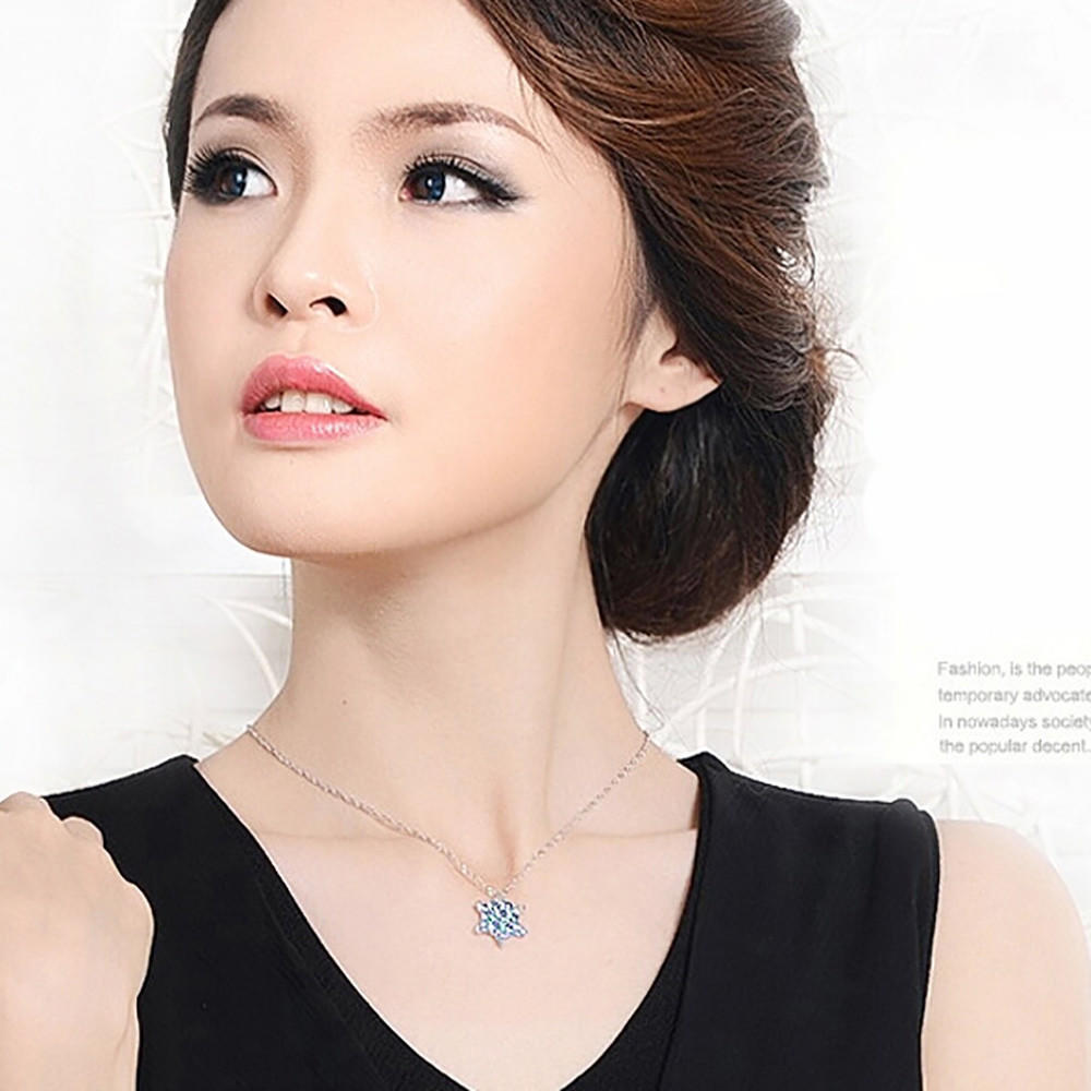 

1 шт. шикарный кулон в виде снежинки со стразами и кристаллами для вечеринки, рождественское элегантное ожерелье BU