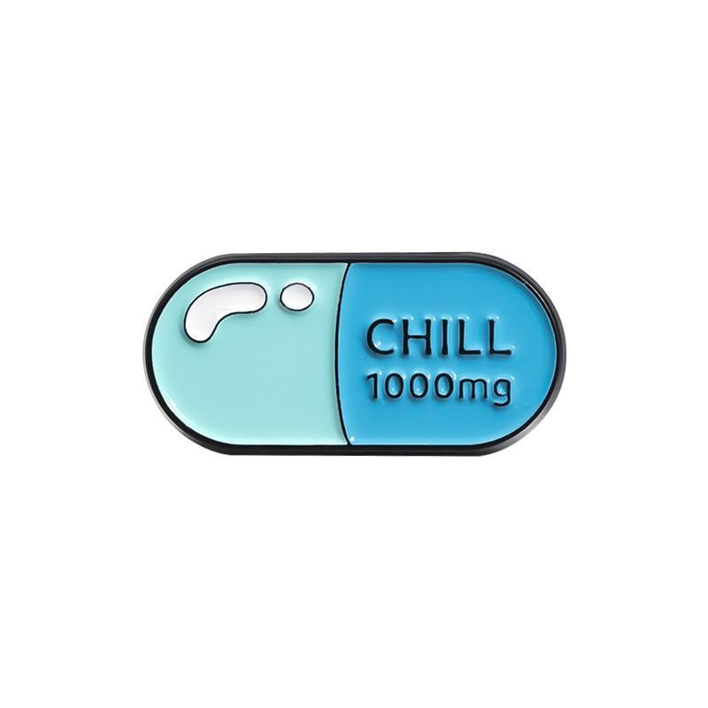 Creative Cartoon Pill Series Metal Brooch Set Whimsical Alphabet Pin Collection For Fashionable Accessory Lovers