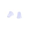 100pcs/lot Clear Soft Silicone Rubber Earring Backs Safety Bullet Stopper Rubber Jewelry Accessories DIY Parts Ear Plugging