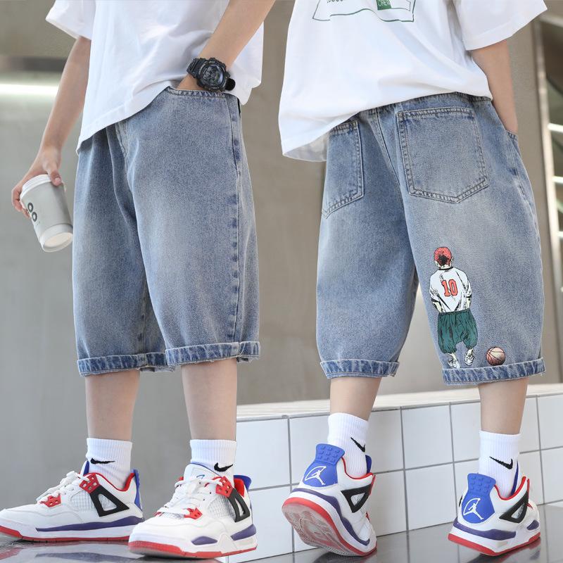 Pantaloncini di jeans estivi a lunghezza media per ragazzi 2026 - Alla moda, Leggeri per bambini più grandi