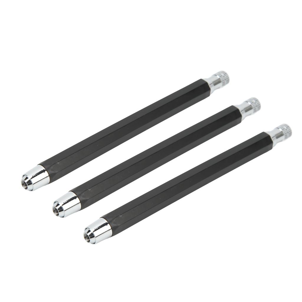 3Pcs Mechanical Carpenter Pencil 5.6mm Scribing Tool Marker Set Kit for Woodworking Black