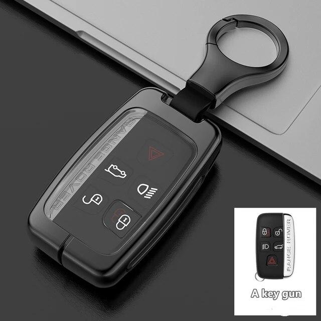 Araba çinko alaşımı TPU anahtar kılıfı tutucu Land Rover Range Rover Discovery 5 spor için JAGUAR XE XF XJ F PACE aksesuarları