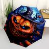 1pc Halloween Pumpkin Automatic Folding Umbrella, Lightweight Retractable Compact Travel Umbrella, 8-Rib Sturdy Frame032