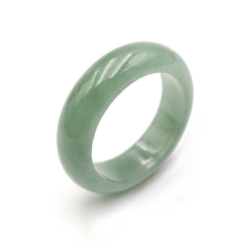 Icy Green Floating Flower Jade Ring for Men and Women - Thumb or Pinky Band
