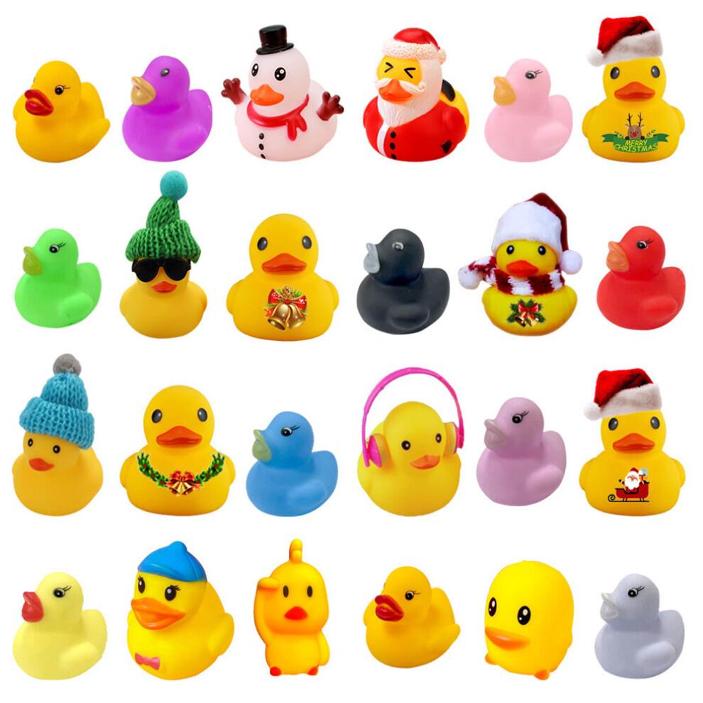 Christmas 24-Day Countdown Advent Calendar with 24 Rubber Ducks, a Fun Gift for Boys, Girls, Kids & Toddlers
