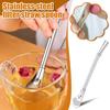 (Nikita) Stainless Steel Drinking Straws With Filter Spoon Detachable Tea Straws Reusable