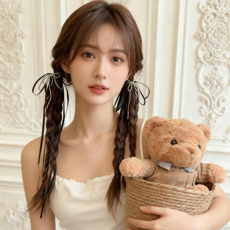 Elegant Women s Korean Ribbon Duckbill Hair Clips with Niche Design