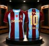 Camiseta de Fútbol Estampada Salah Trabzonspor para Hombre Verano Transpirable Secado Rápido Manga Corta Ropa a Juego Familiar
