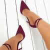 Chic Suede Pointed Shoes For Women With Sexy High Heels And Cross Bandage
