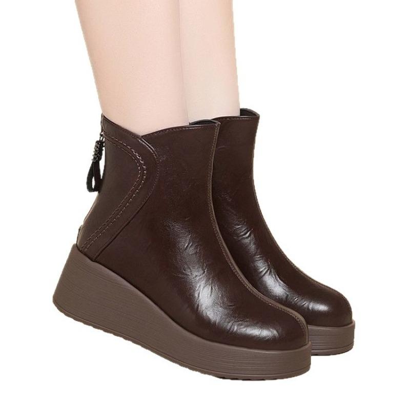 Round-toe Versatile Women's Boots, Short Boots for Women, New Style, Padded Cotton Shoes