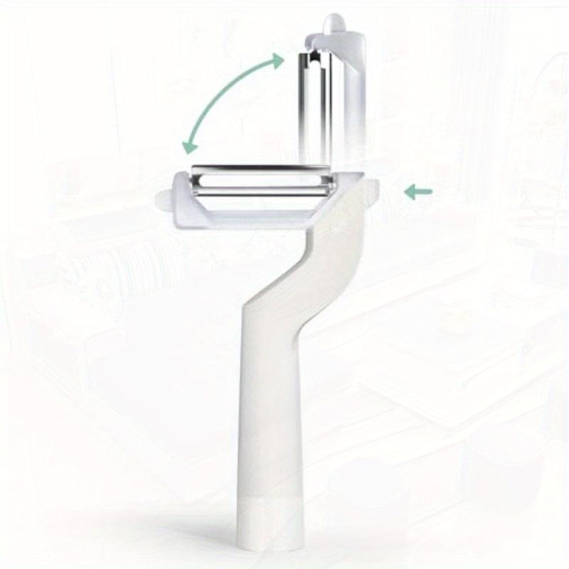 

Овощечистка 2в1 для картофеля Вращающаяся поворотная Y-образная головка со сверхострым лезвием из нержавеющей стали Эргономичная нескользящая ручка Можно мыть в посудомоечной машине Крышка для лезвия в комплекте белый