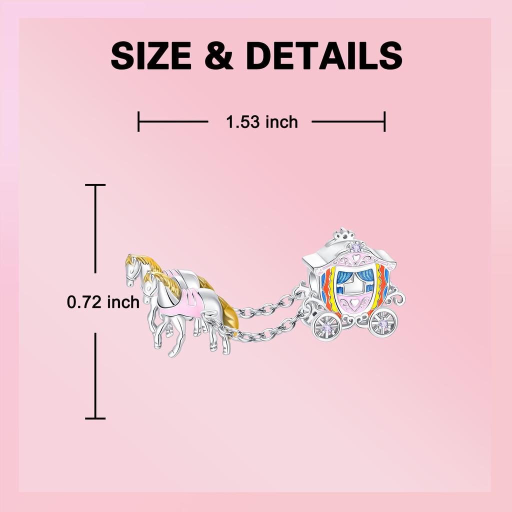 copper Carriage Charm Santa Clause Sleigh Pendant Compatible With 4MM Hole Diameter Charm Bead Charms Bracelets Women Do It Yourself Jewellery Gift