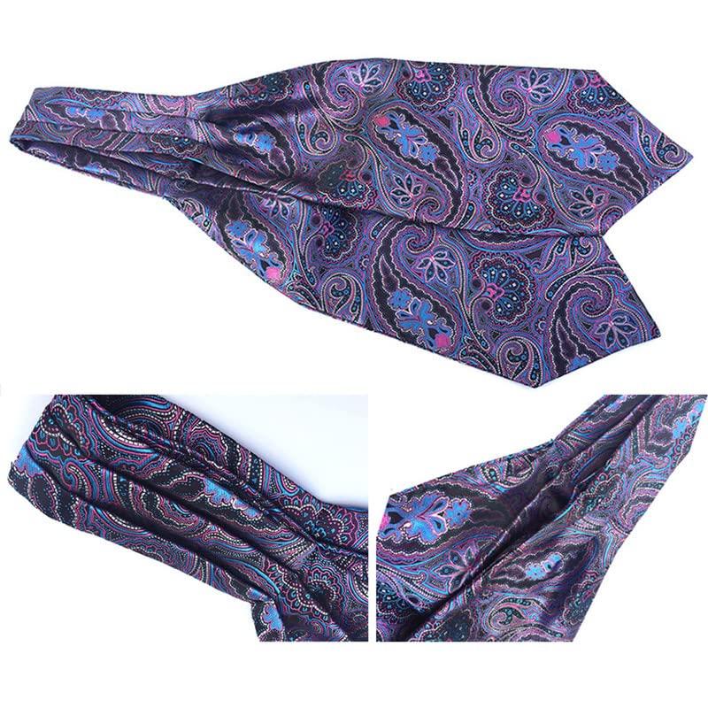 [Xiang Ru] Ascot Tie, Stylish Floral Pattern, Father's Day Gift, Wedding, Party, Business, Workplace, Washable, Formal, Casual, Gift, 20 Designs
