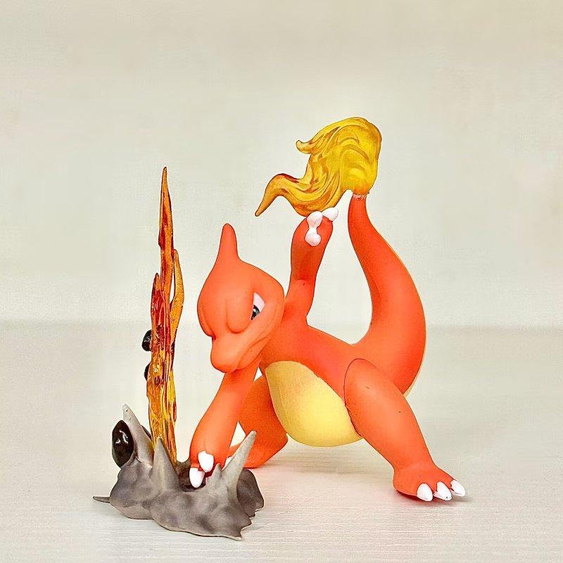 Pokemon Pikachu Charmander Charmeleon Charizard Three Form Evolution GK Anime Figures Toys Model Kids Gift